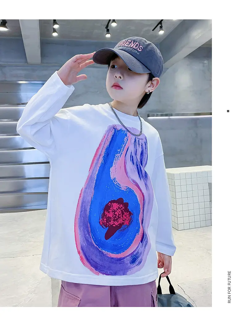 Kids Pure Cotton Autum T-Shirt with Anatomical Print — feature 15
