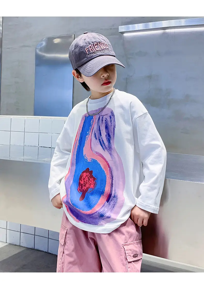 Kids Pure Cotton Autum T-Shirt with Anatomical Print — feature 16