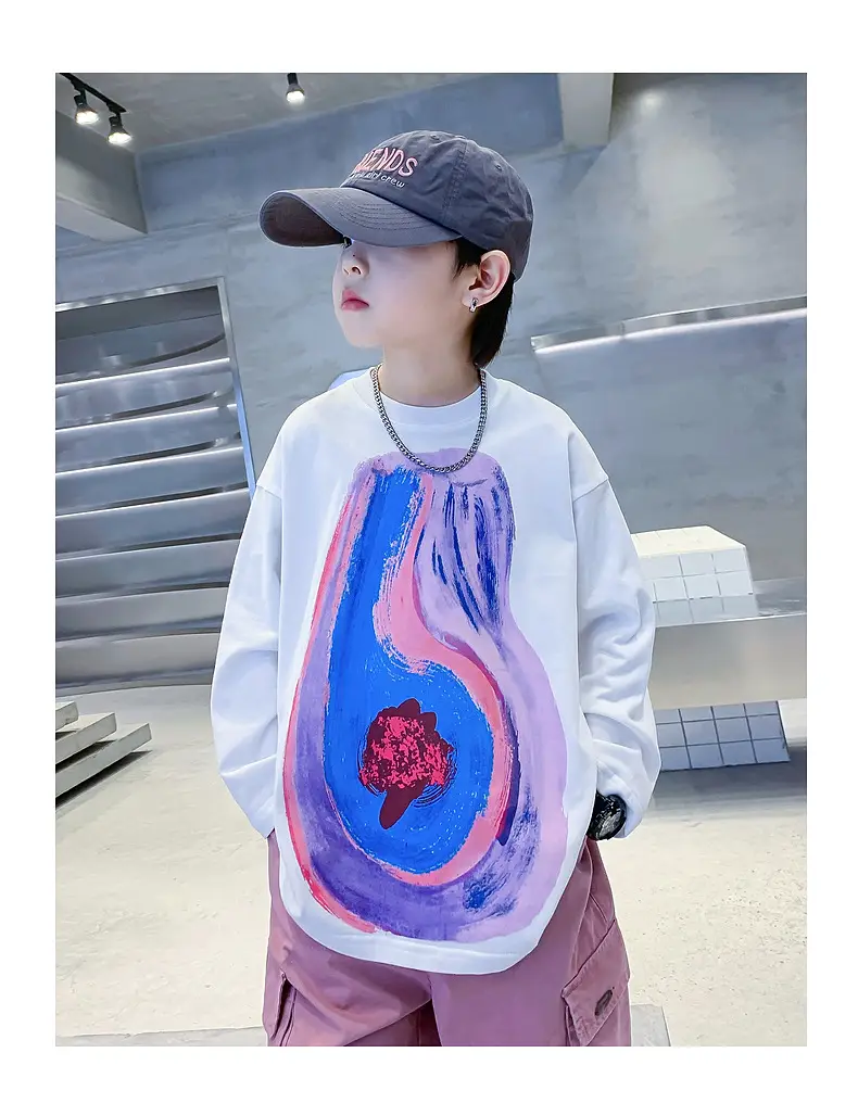 Kids Pure Cotton Autum T-Shirt with Anatomical Print — feature 17