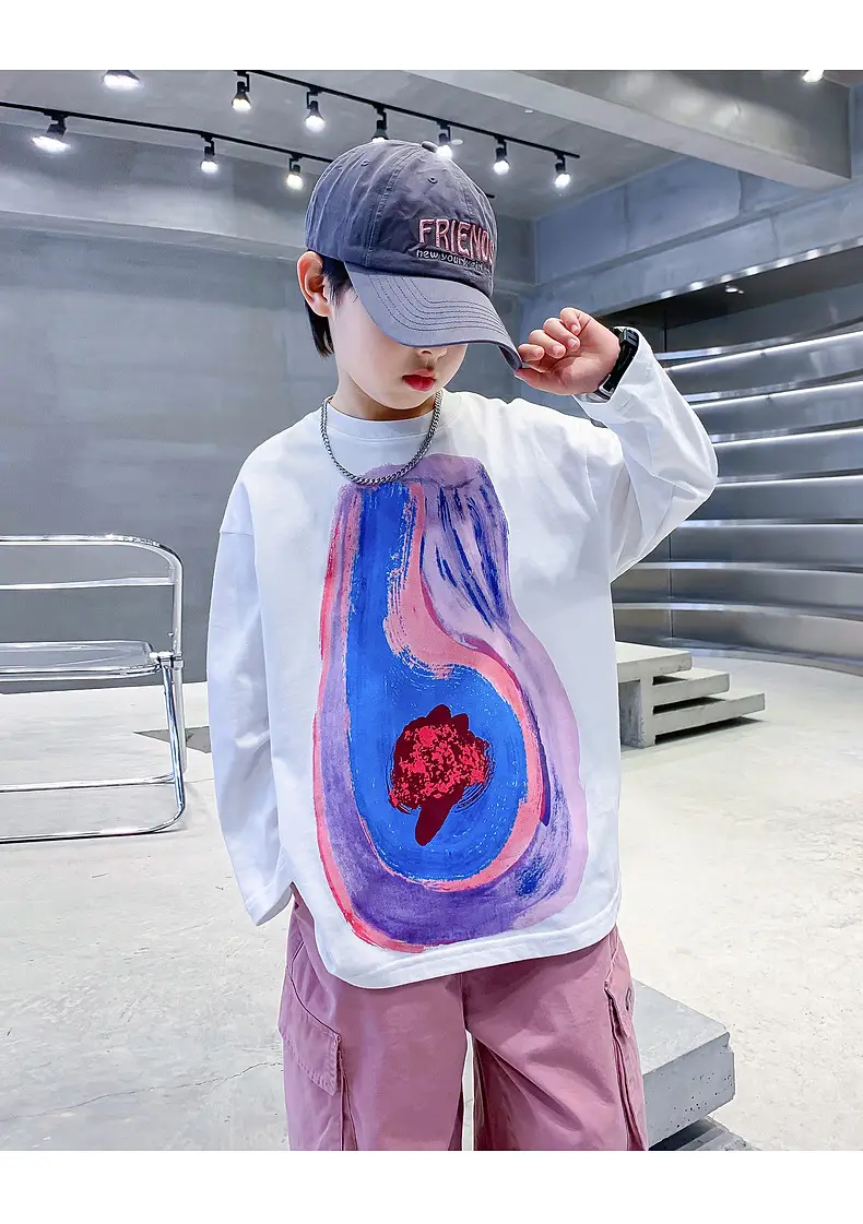 Kids Pure Cotton Autum T-Shirt with Anatomical Print — feature 18