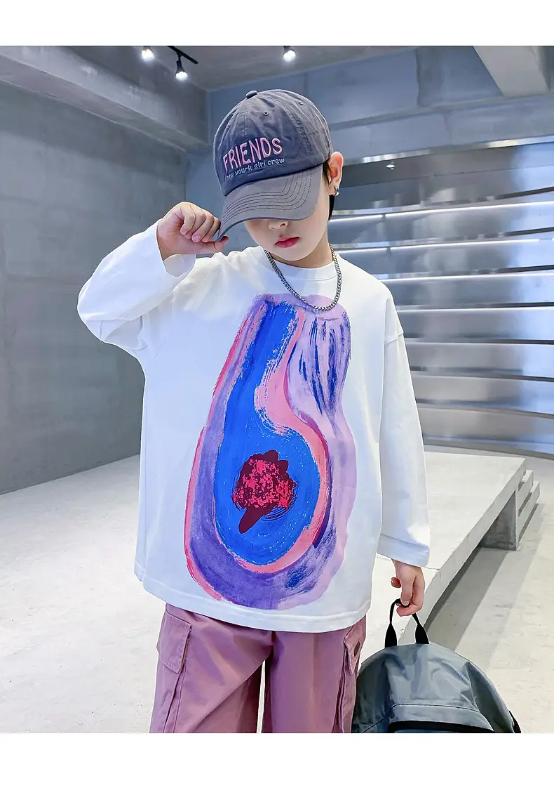 Kids Pure Cotton Autum T-Shirt with Anatomical Print — feature 19