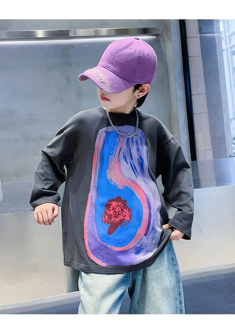 Kids Pure Cotton Autum T-Shirt with Anatomical Print — feature 20