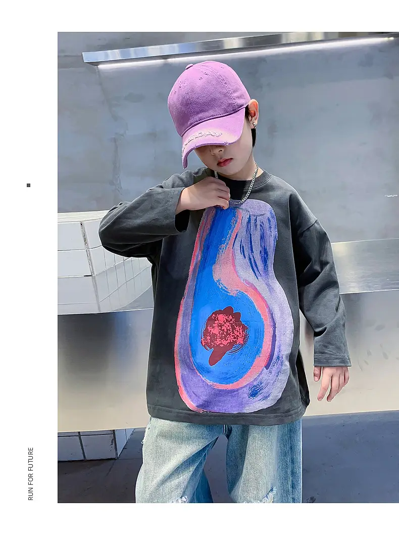Kids Pure Cotton Autum T-Shirt with Anatomical Print — feature 21