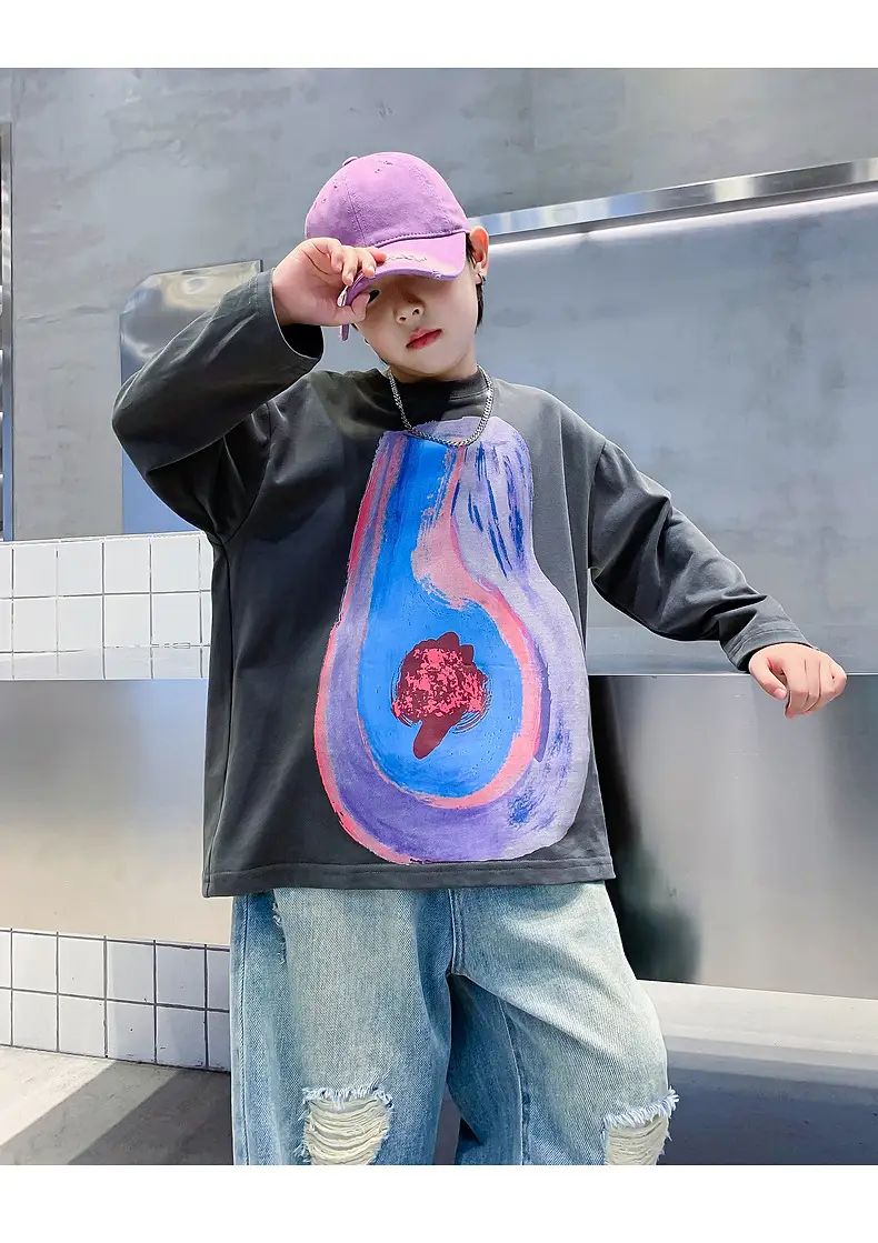 Kids Pure Cotton Autum T-Shirt with Anatomical Print — feature 22