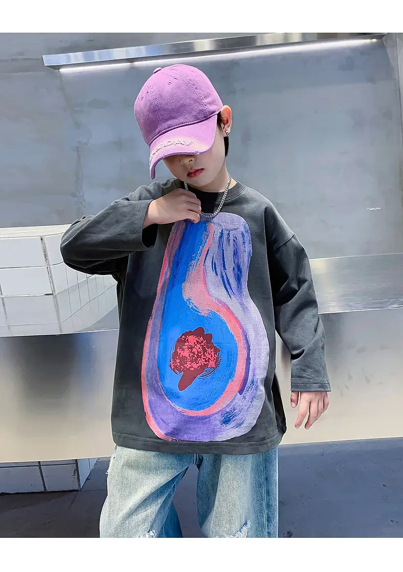 Kids Pure Cotton Autum T-Shirt with Anatomical Print — feature 24