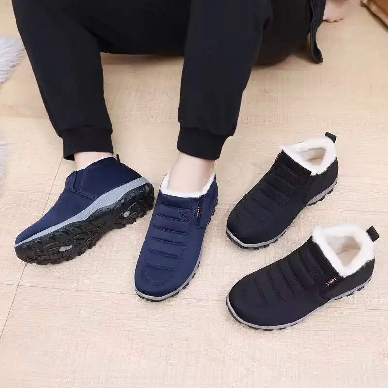 Winter New Style Cotton Shoes Unisex Sheep Wool Snow Boots fleece-lined Thickened Dad Shoes Soft Sole Warm Mother Shoes - Image 8