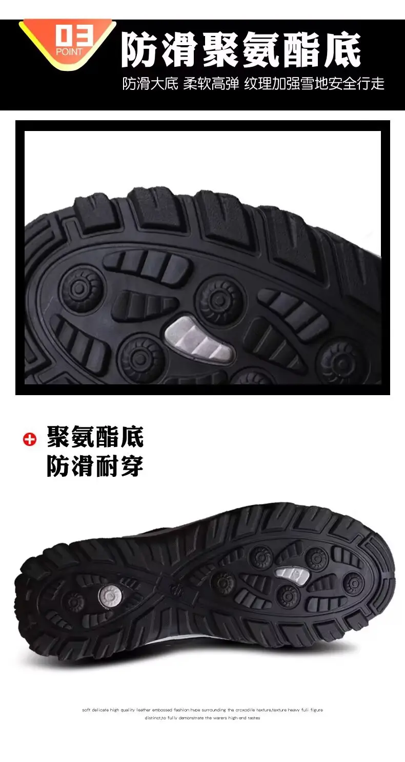 Winter New Style Cotton Shoes Unisex Sheep Wool Snow Boots fleece-lined Thickened Dad Shoes Soft Sole Warm Mother Shoes — feature 10