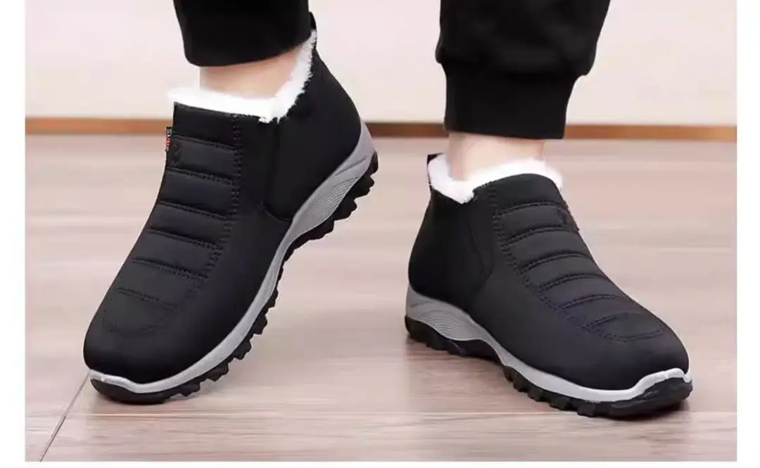 Winter New Style Cotton Shoes Unisex Sheep Wool Snow Boots fleece-lined Thickened Dad Shoes Soft Sole Warm Mother Shoes — feature 13