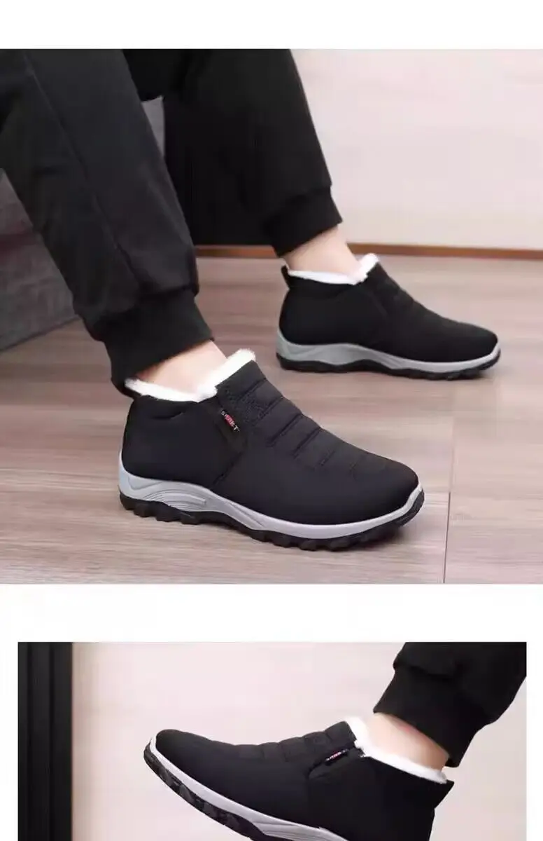 Winter New Style Cotton Shoes Unisex Sheep Wool Snow Boots fleece-lined Thickened Dad Shoes Soft Sole Warm Mother Shoes — feature 14