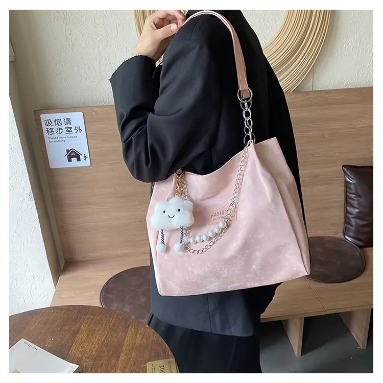 Soft PU Shoulder Bag Women Blue 2024 New - Image 6