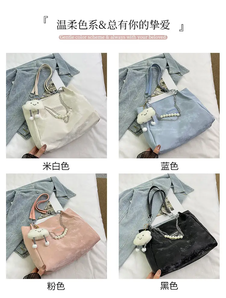 Soft PU Shoulder Bag Women Blue 2024 New — feature 4