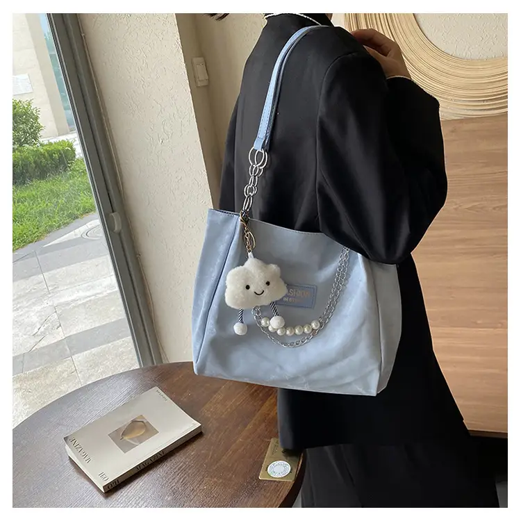Soft PU Shoulder Bag Women Blue 2024 New — feature 8