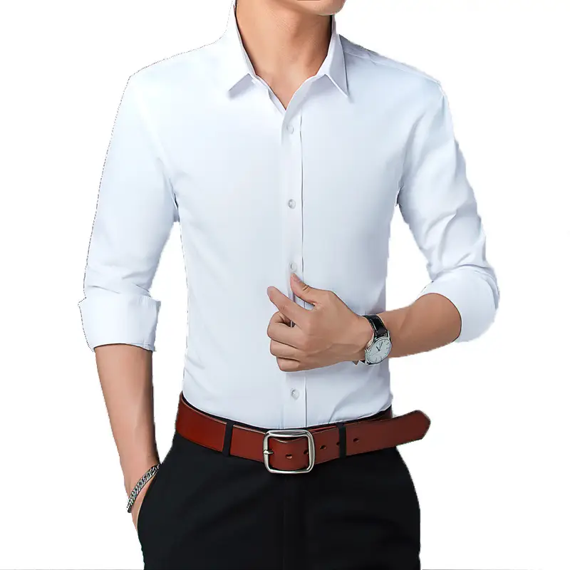 Men's Light Blue Slim Fit Long Sleeve Shirt