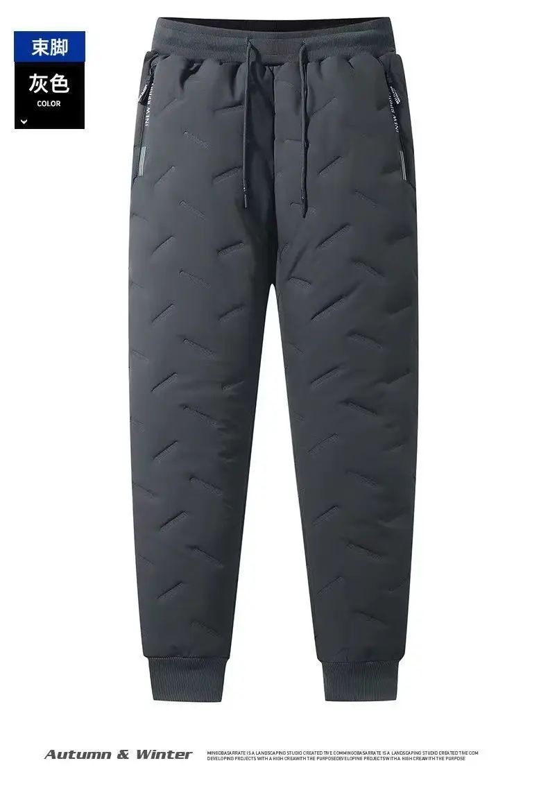 Winter Cotton Pants Men Extra Large Fleece Lined Warm — feature 6