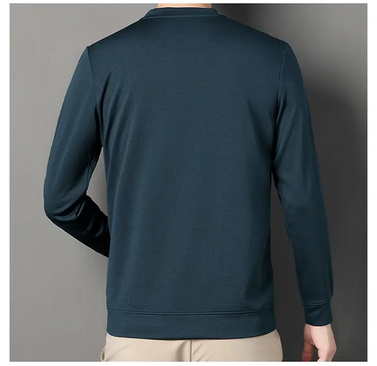 Men Black Long Sleeve T-Shirt Round Neck Casual Wear — feature 19