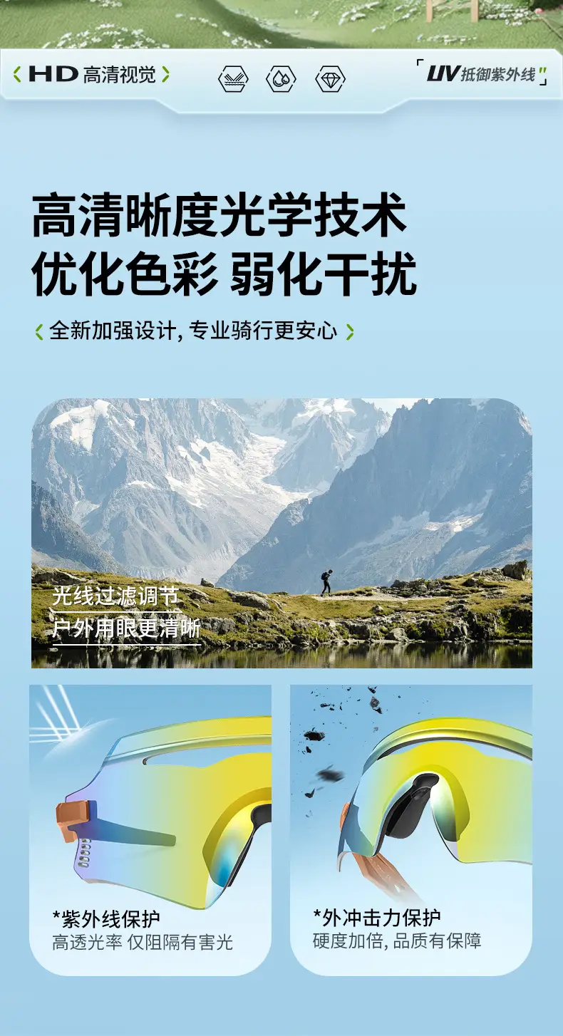 Colorful Windproof Sports Sunglasses for Men — feature 2