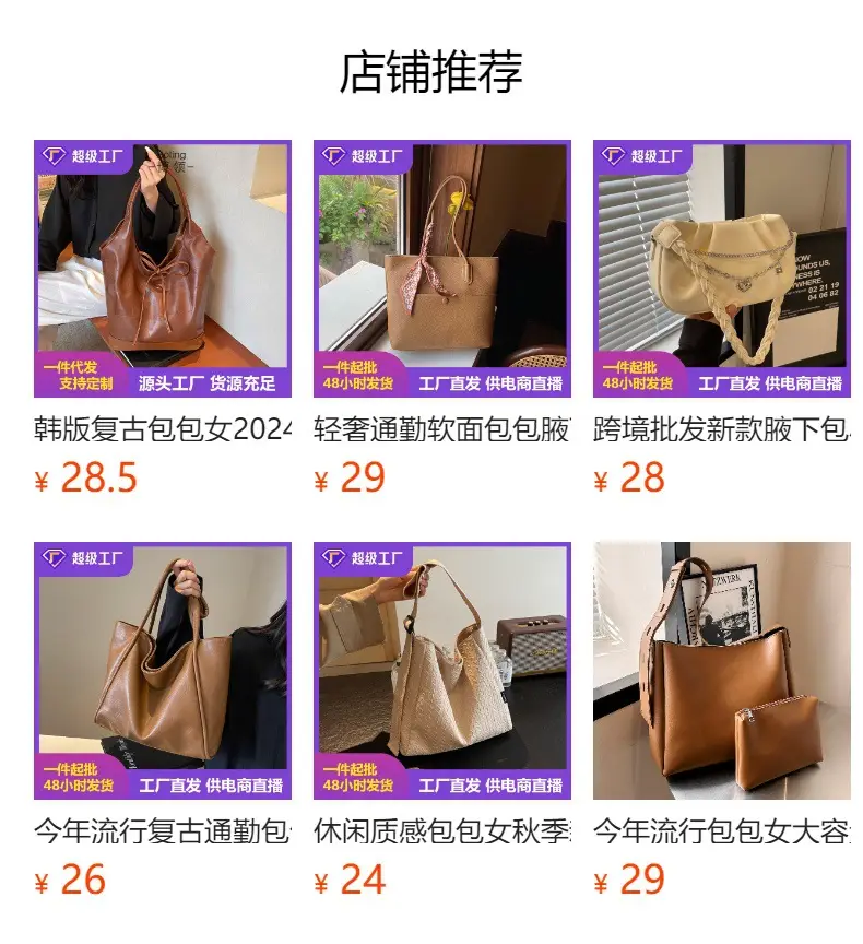 Brown Large Capacity Shoulder Bag for Women — feature 1