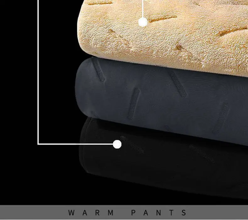 Men Winter Windproof Sweatpants Black Thickened Fleece — feature 23