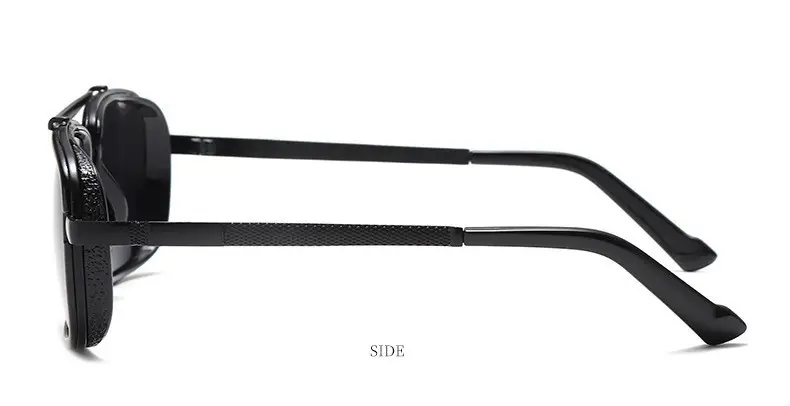 Punk Men Sunglasses European American Retro Thickened Frame Double Beam Metal Sunglasses β feature 9