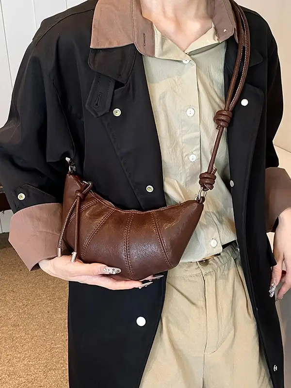 Vintage Brown Shoulder Bag for Women 2024 - Image 7