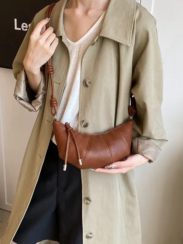 Vintage Brown Shoulder Bag for Women 2024 - Image 8