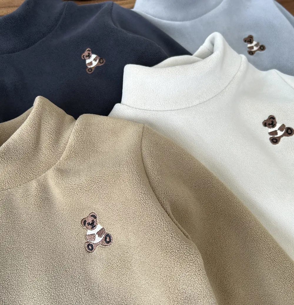 New Winter Boys Ollie Fleece Long Sleeve Beige — feature 11