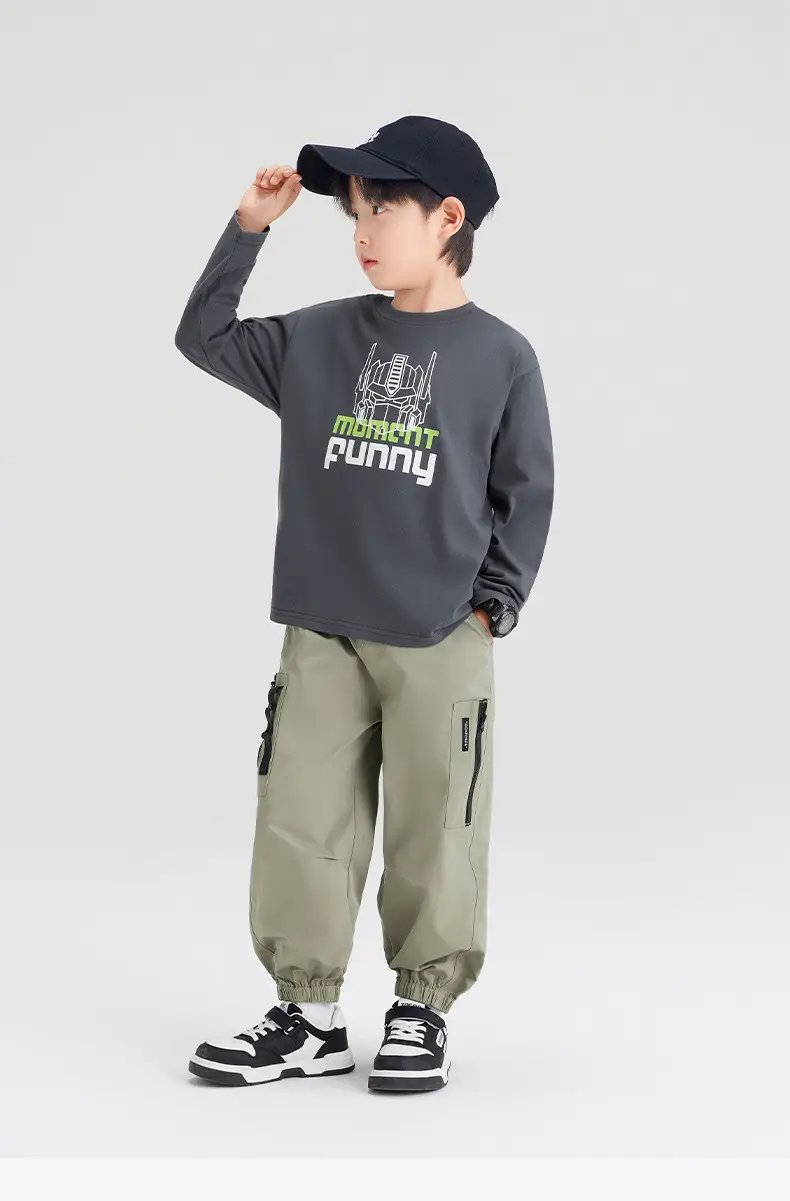 Zuoxi Boys Long Sleeve T-Shirt Pure Cotton 2026 — feature 17
