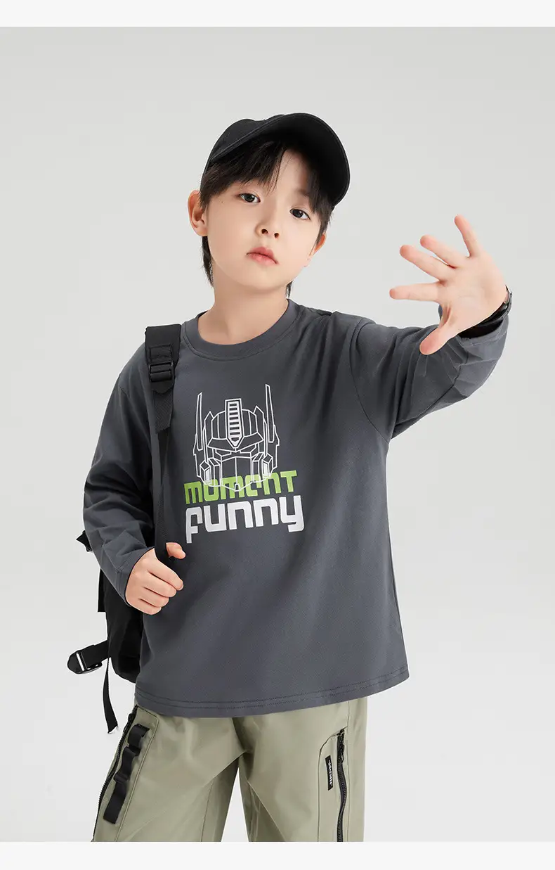 Zuoxi Boys Long Sleeve T-Shirt Pure Cotton 2026 — feature 18