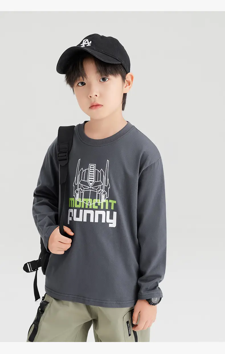 Zuoxi Boys Long Sleeve T-Shirt Pure Cotton 2026 — feature 19