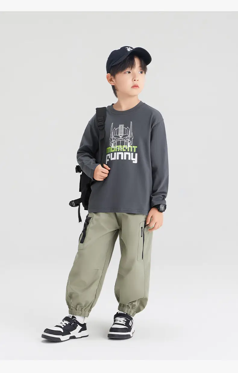 Zuoxi Boys Long Sleeve T-Shirt Pure Cotton 2026 — feature 20