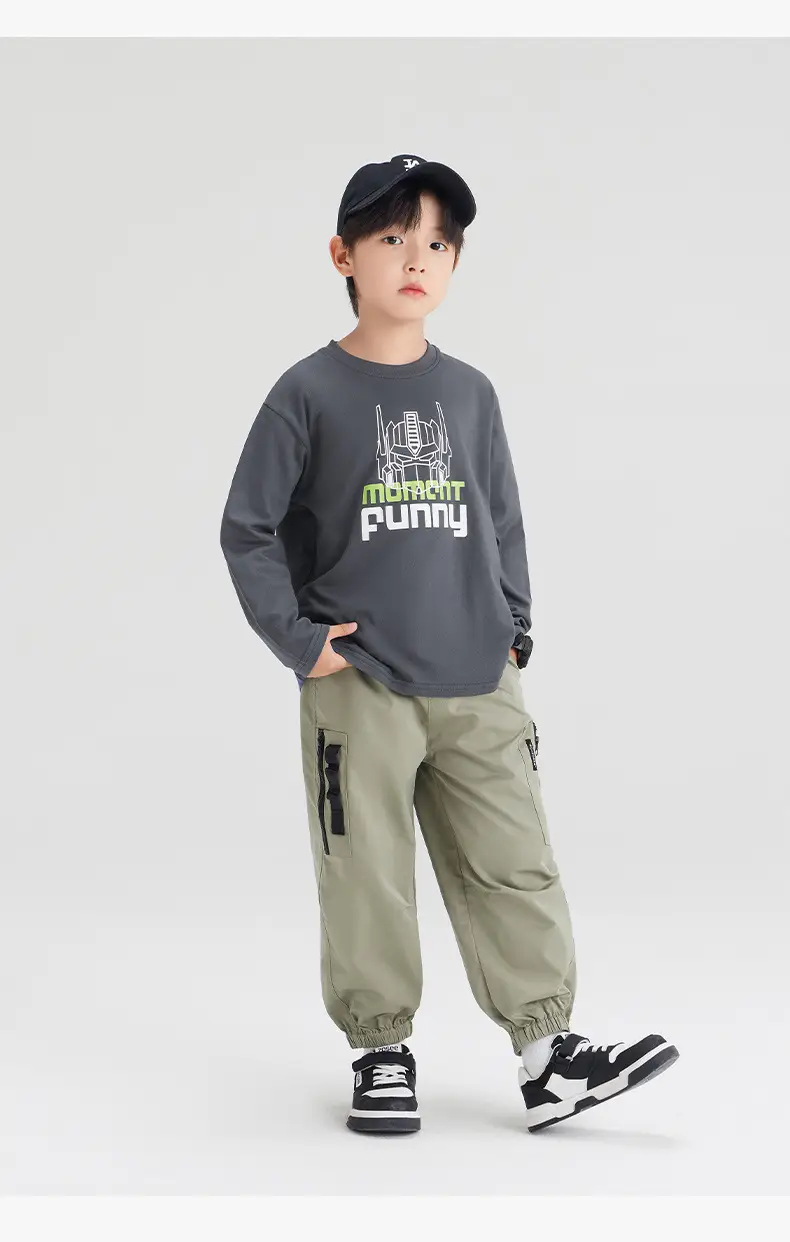 Zuoxi Boys Long Sleeve T-Shirt Pure Cotton 2026 — feature 23