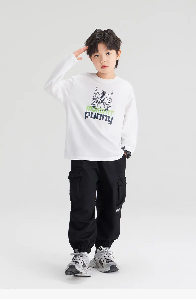 Zuoxi Boys Long Sleeve T-Shirt Pure Cotton 2026 — feature 24