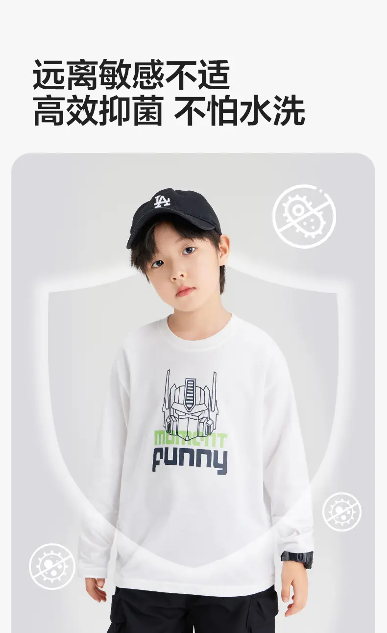 Zuoxi Boys Long Sleeve T-Shirt Pure Cotton 2026 — feature 7
