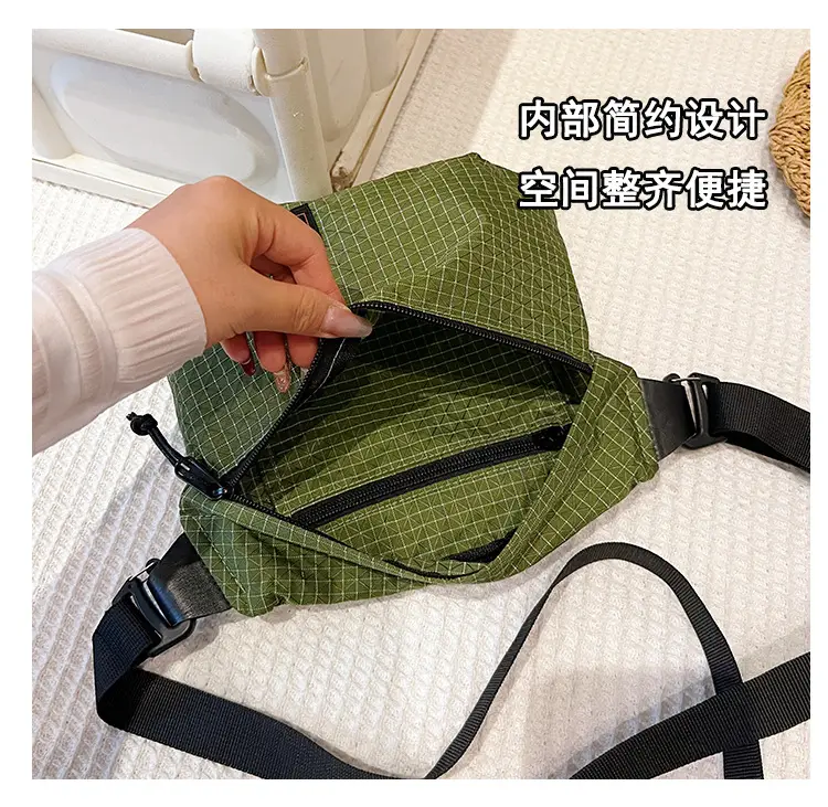 Orange Waffle Knit Crossbody Bag for Men Women — feature 10