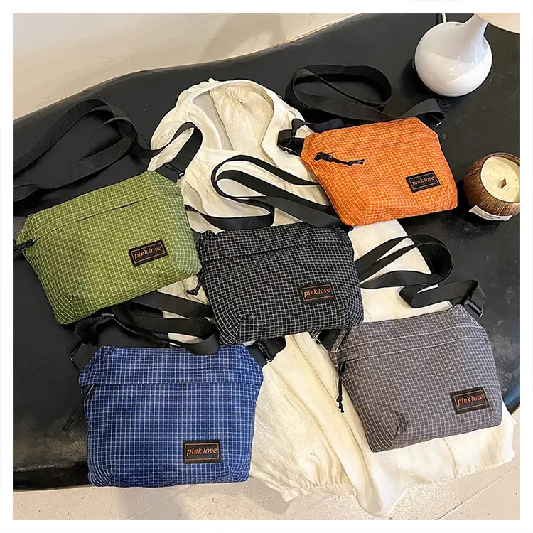 Orange Waffle Knit Crossbody Bag for Men Women — feature 19