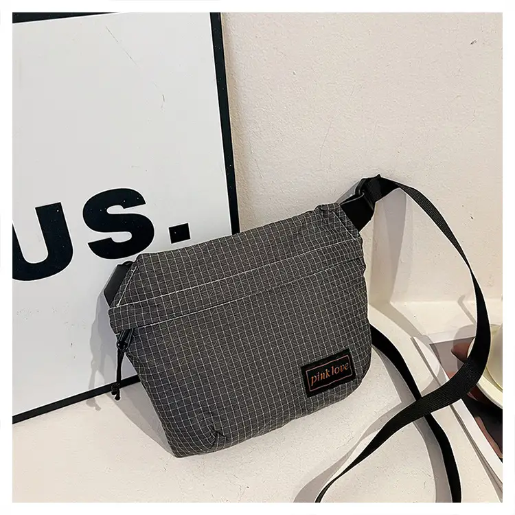 Orange Waffle Knit Crossbody Bag for Men Women — feature 24