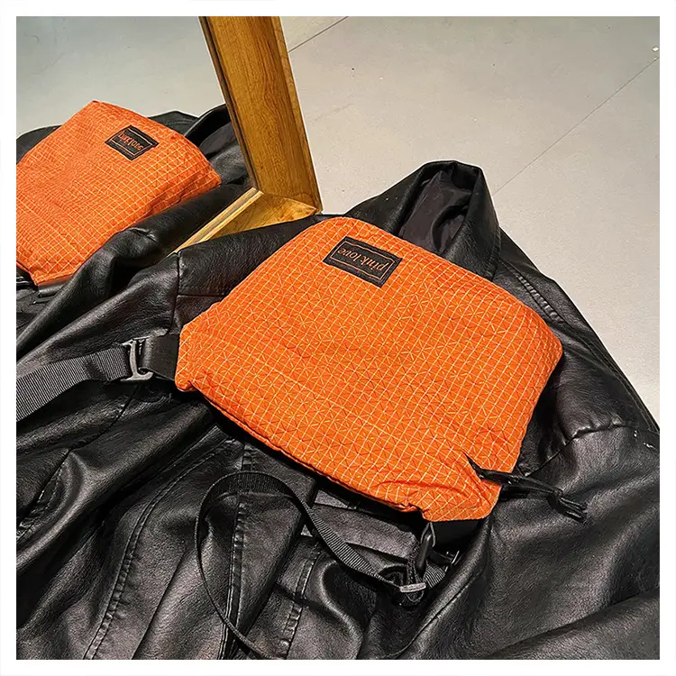 Orange Waffle Knit Crossbody Bag for Men Women — feature 29