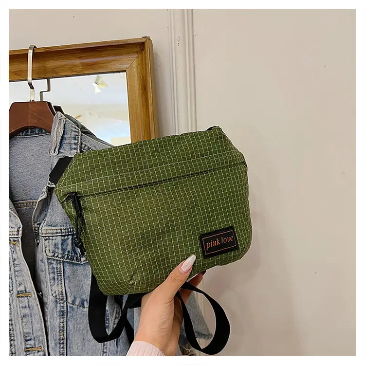 Orange Waffle Knit Crossbody Bag for Men Women — feature 32
