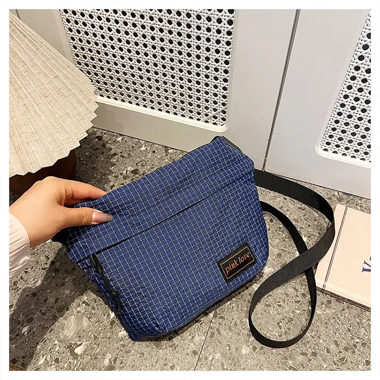 Orange Waffle Knit Crossbody Bag for Men Women — feature 36