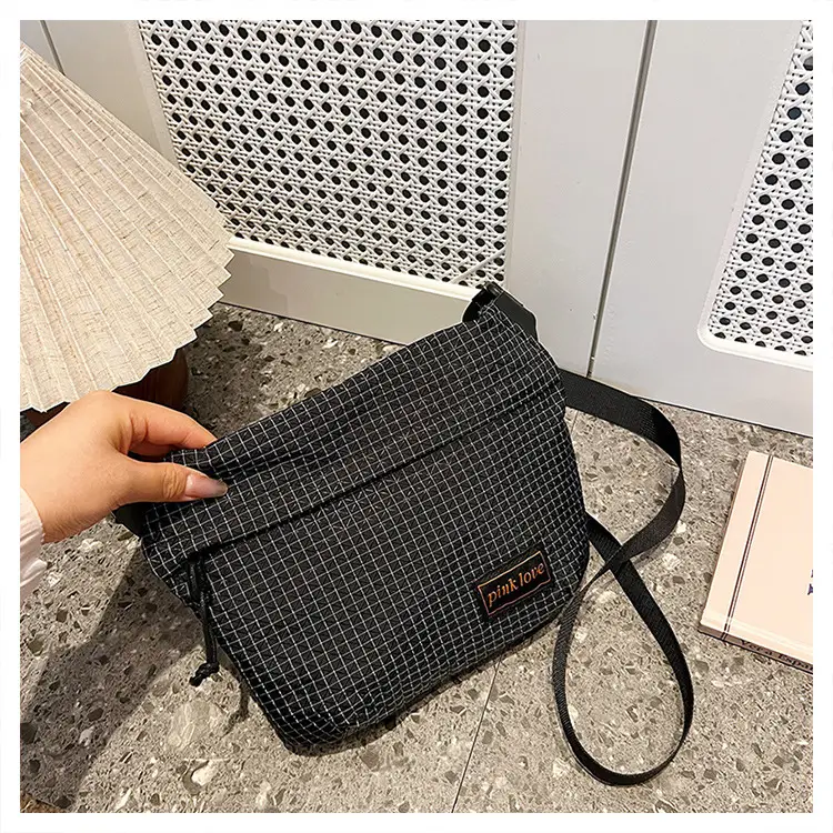 Orange Waffle Knit Crossbody Bag for Men Women — feature 37