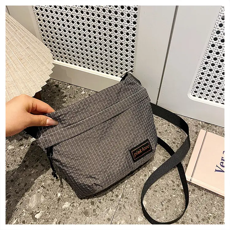 Orange Waffle Knit Crossbody Bag for Men Women — feature 38