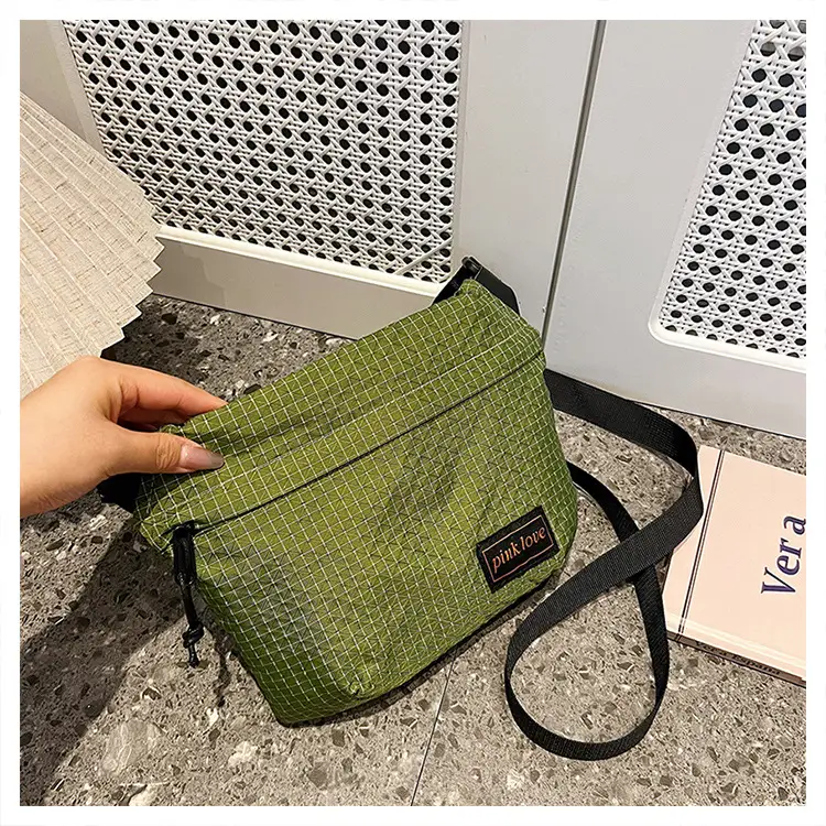 Orange Waffle Knit Crossbody Bag for Men Women — feature 39