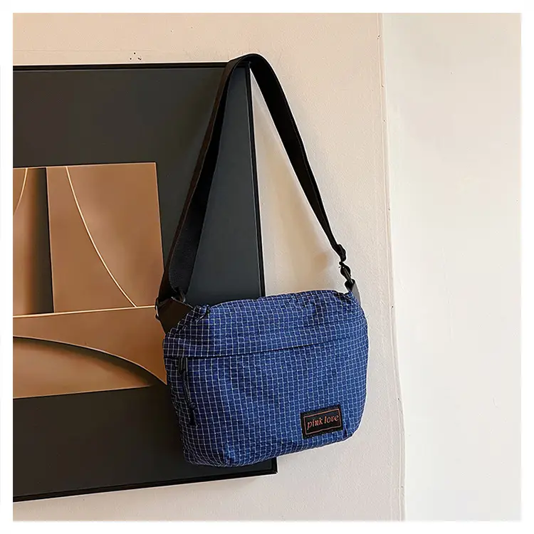 Orange Waffle Knit Crossbody Bag for Men Women — feature 41