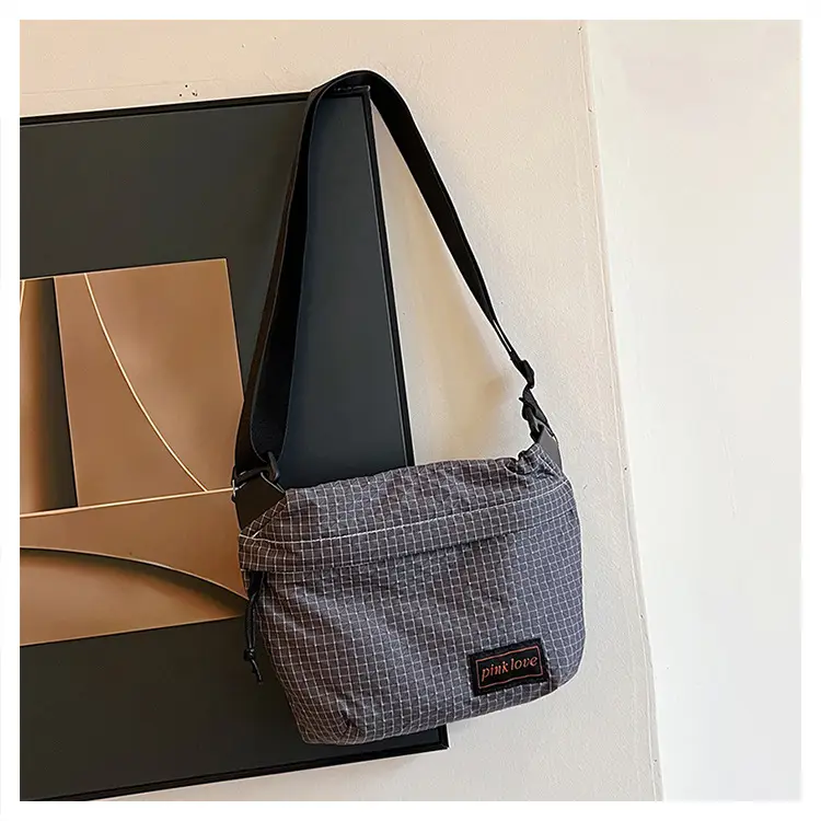 Orange Waffle Knit Crossbody Bag for Men Women — feature 42