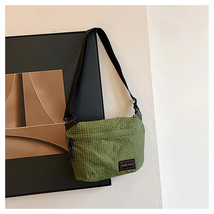 Orange Waffle Knit Crossbody Bag for Men Women — feature 44
