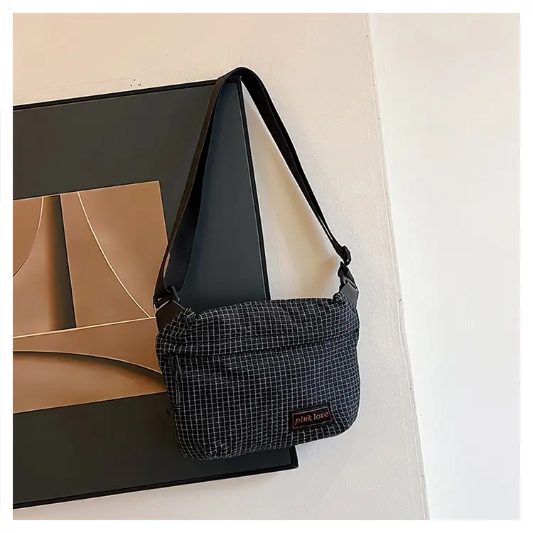 Orange Waffle Knit Crossbody Bag for Men Women — feature 45