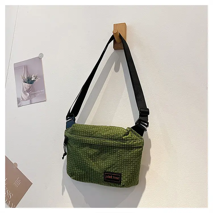 Orange Waffle Knit Crossbody Bag for Men Women — feature 47