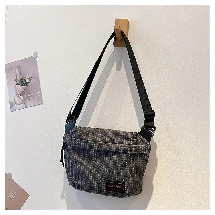 Orange Waffle Knit Crossbody Bag for Men Women — feature 49