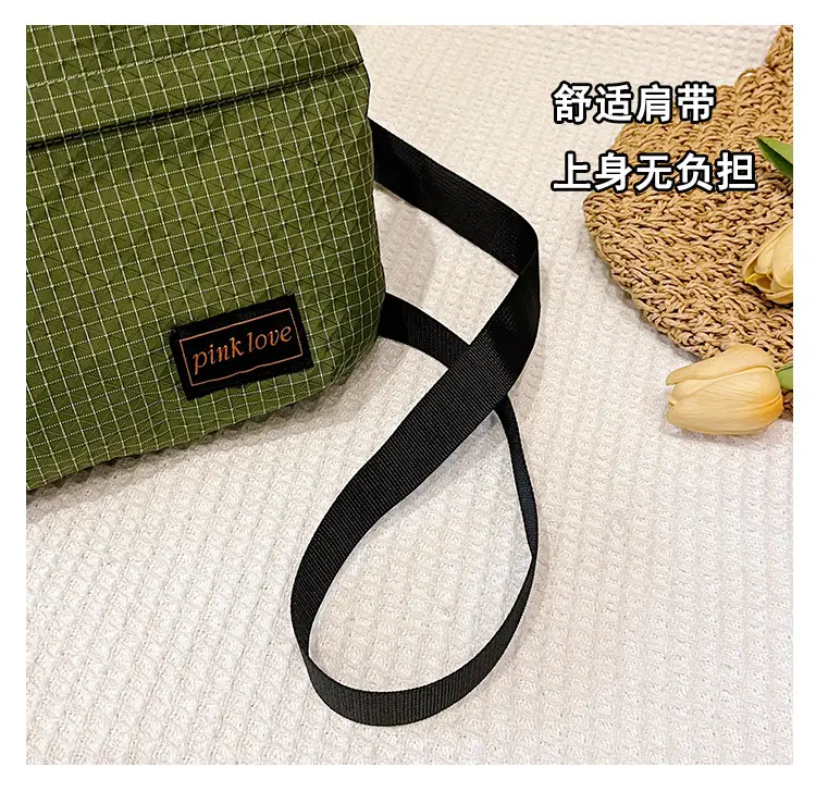 Orange Waffle Knit Crossbody Bag for Men Women — feature 5