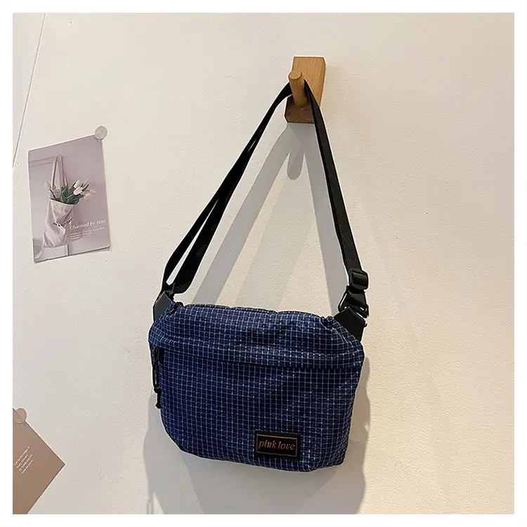 Orange Waffle Knit Crossbody Bag for Men Women — feature 50